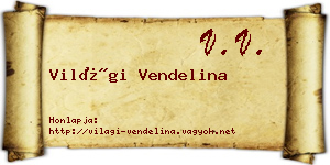 Világi Vendelina névjegykártya